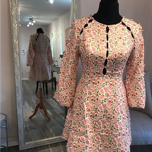 Floral cut out dress